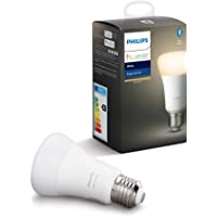 Philips Hue Bombilla Inteligente LED E27- con Bluetooth- Luz Blanca Cálida- Compatible con Alexa y Google Home